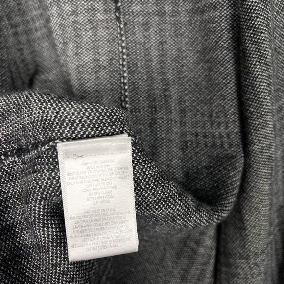 Soft Joie Black Gray Glen Plaid Wool Poncho Wrap Sweater One Size OS Shrug - Picture 10 of 11